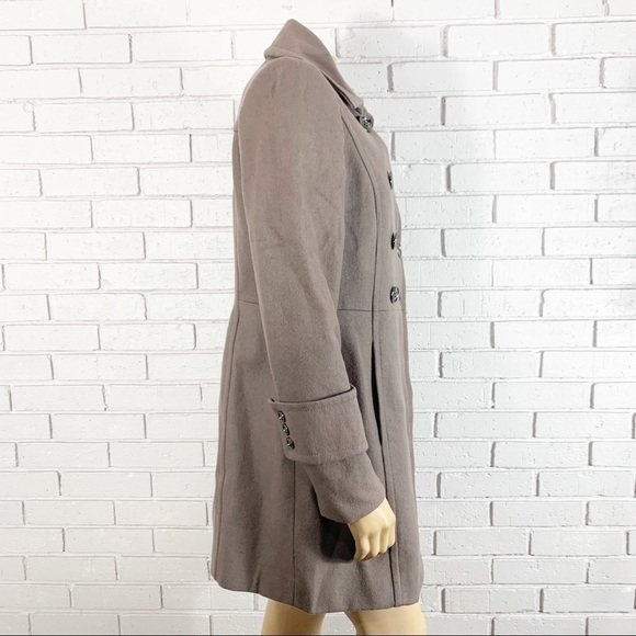 Kenneth Cole Women’s Gray Wool Blend Military Coat - Picture 3 of 8